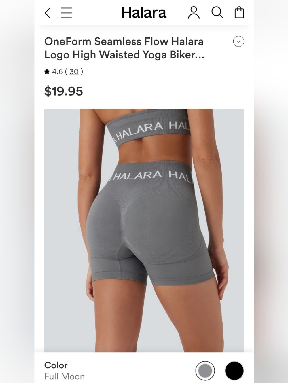 Women's Halara OneForm Seamless Flow Halara Logo High Waisted Yoga Biker Shorts